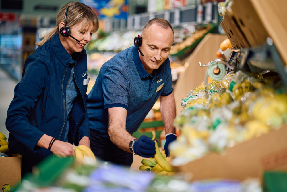 Lidl staff fruit and veg