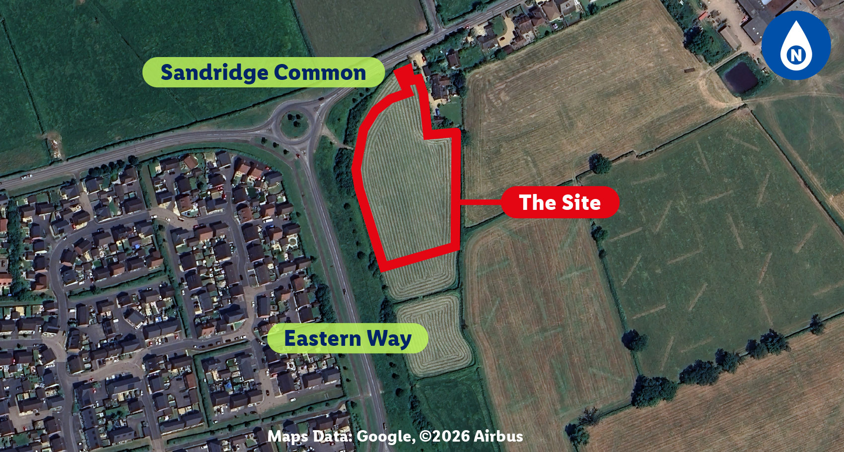 aerial photograph of the site